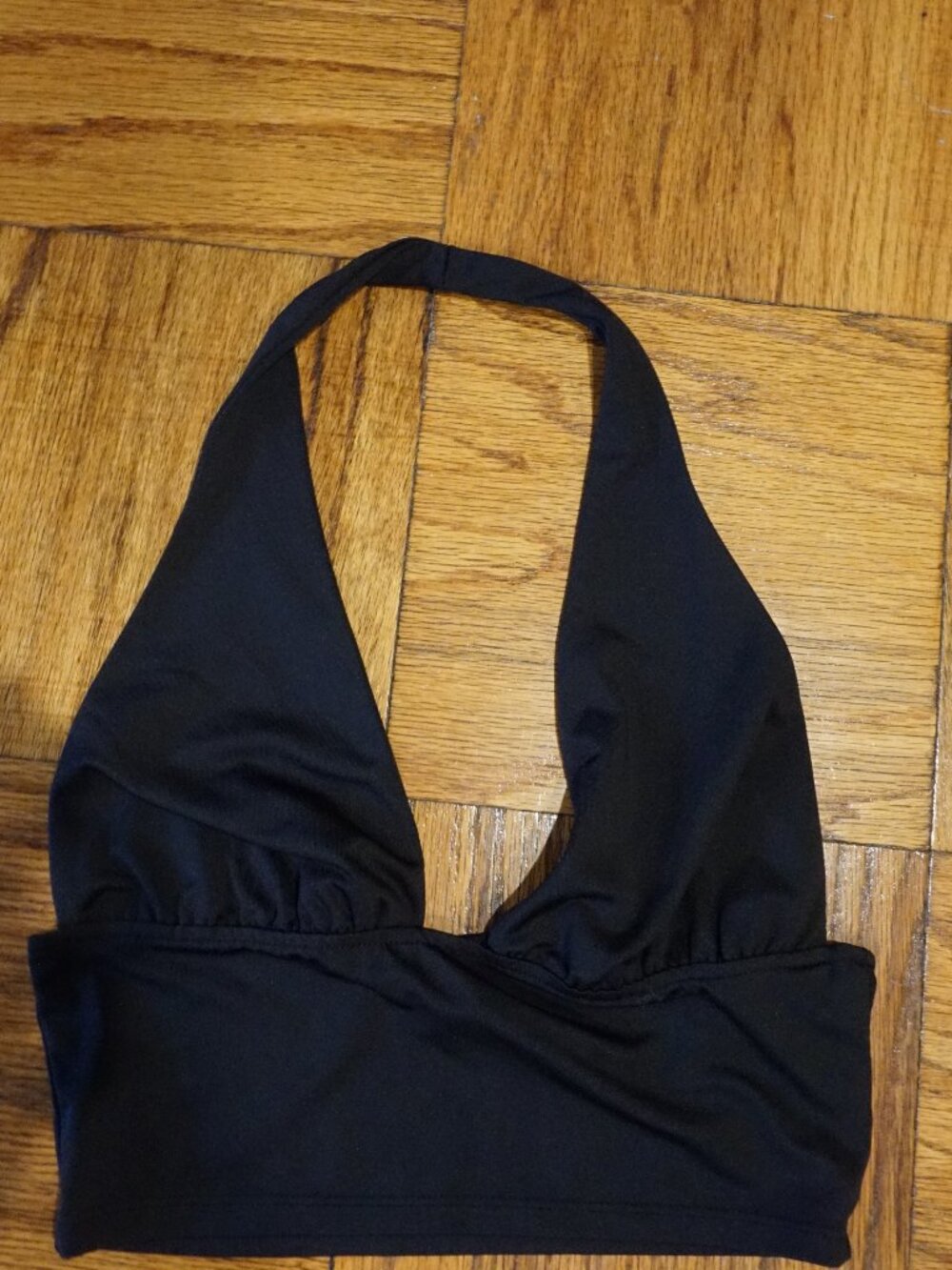 Black Halter Crop Top